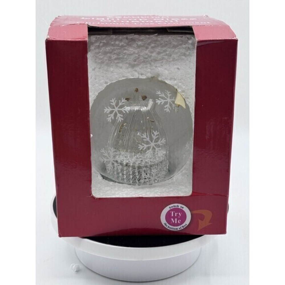 Christmas Tree Ornament Nativity LED Light Up Color Changing Glass Holiday Decor